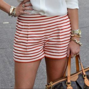J Crew Nautical Pleated Shorts